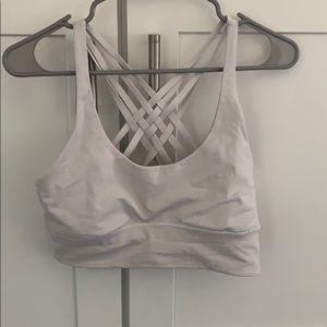 Lulu lemon white sports bra size 10 // L